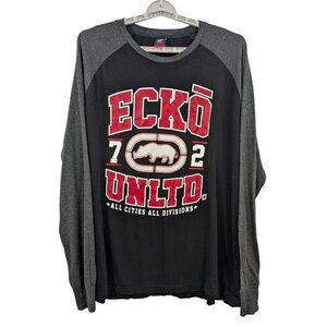 Vintage Ecko Unltd. Raglan Graphic T Shirt Men Size 3X Big Streetwear Hip Hop